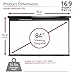 Elite Screens Manual Series, 84-INCH 16:9, Pull Down Manual Projector Screen with AUTO Lock, Movie Home Theater 8K / 4K Ultra HD 3D Ready, 2-Year Warranty, M84UWH-E30