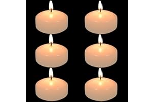 XIANGPENG 2 inch White Floating Candles Bulk,12Pack Dripless Wax Unscented Wax 13-15Hours Burning, Wedding Party Candles,for Centerpieces Suitable for Cylindrical Vases,Swimming Pool,Restaurant Decoration
