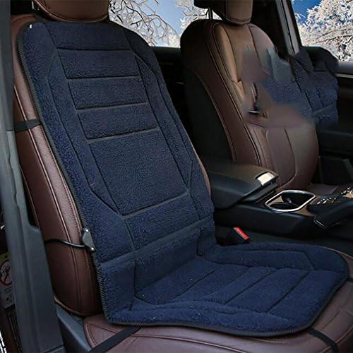 LPY-Universal 12V Heated Car Seat Cushion Warmer Cover Plug's Into Cigarette Lighter with 3-Way Temperature Controller - Polyester , blue