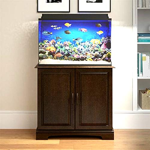 Solid Wood Aquarium Stand 37 Gallon Espresso Color Rectangle Design & Modern Style – Skroutz Deals