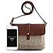 ECOSUSI Women Shoulder Crossbody Bag Flap-over Vintage Handbag Purse with Back Pocket, Brown