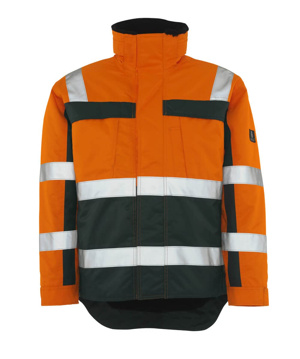 Mascot 07223-880-1403 Teresina Safe Compete Pile Lining Waterproof Class 3 Winter Jacket, Size 5XL, Hi-Vis Orange/Green