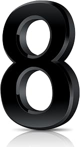 Vicloon 3D Self Adhesive Mailbox Numbers 3 Inch ABS Black House Address (8)