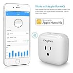 Koogeek スマートコンセント WiFiで制御する電源コンセント 2.4GMhzネットワーク上でどこでもSiriのコントロール、電子モニター、エネルギー消費などをサポート Apple HomeKit (Phone、iPad、iPod touch或Apple Watch系列に対応)