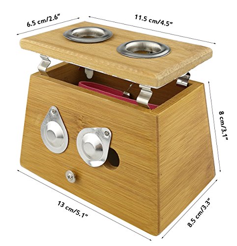 Winterworm Bamboo Two Hole Healing Box for Moxa Moxibustion Medicine Therapy