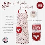 Cooksmart Nordic Christmas PVC Apron - Women Men - British Designed Kitchen view 3