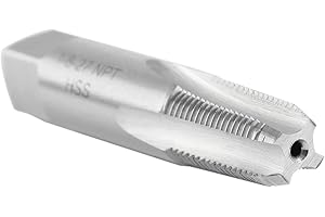 Accusize Industrial Tools 1/8 Inch-27, 4 Flutes H.S.S. Taper Pipe Tap-Npt, 2-1/8 Inch Oal, 3/4 Inch Thread Length, American S