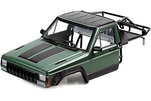 WONFAST Hard Plastic RC Crawler Body Cab & Back-Half Cage Body Car Shell Upgrades Part for 1/10 RC Crawler Car for Axial SCX10 II 90046 TRX4 Redcat GEN8 (Army Green)