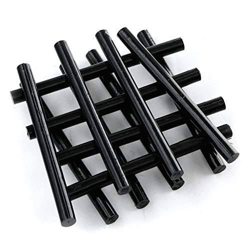Susuntas 12pcs Small Hair Extension Keratin Glue Stick for Fusion Human Hair Extension Tools, Used with Glue Gun or Melting Glue hot Pot (Black)