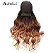 NOBLE Chestnut Lace Front Wigs Natural Wave Long Wavy Wigs Synthetic 360 Lace Free Part Pre Plucked Wigs for Women (29inches, TT4/3427)