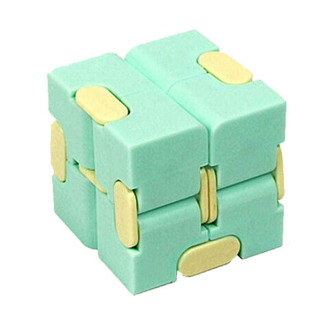 Cube Fidget Toy, Sensory Tool EDC Fidgeting Game for Kids and Adults, Cool Mini Gadget Best for Stress and Anxiety Relief and Kill Time, Unique Idea that is Light on the Fingers and Hands (Green)