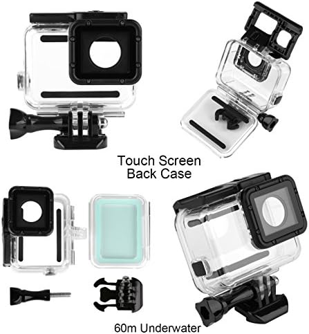 60M Waterproof Housing Case + Touch Screen Backdoor Cover For Gopro Hero 5 Clear by Snapsity