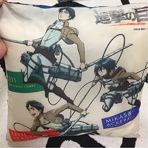 進撃の巨人 クッション セブンイレブンコラボ Mikasa Levi Eren 巨人 まくら アニメ 漫画の買取価格 相場 高価買取なら買取一括比較のウリドキ