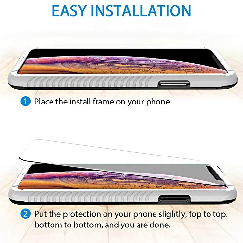 Marge Plus Compatible with iPhone Xs Max Screen Protector, [3pack] Clear HD Tempered Glass Screen Protector Anti-Scratch case Friendly 2.5 D Curved Edge 6.5 Inch with 99% Touch Accurate