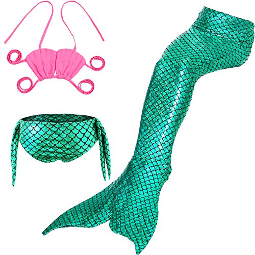 ChicChic Little Girls Infant Baby 3 Piece Mermaid Swimsuit Beach Surfing Pool Swimwear 6T