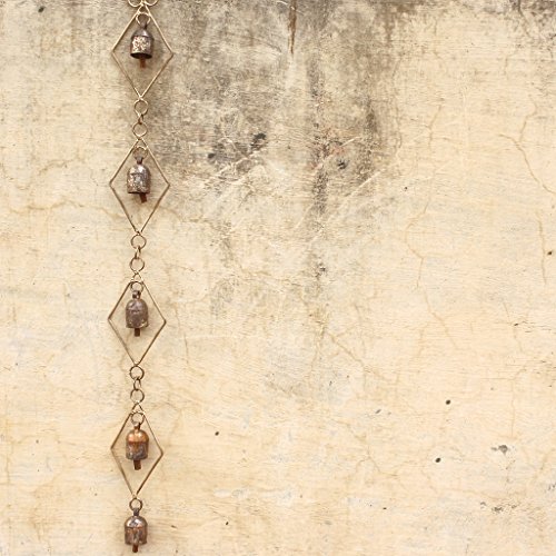 De Kulture Works Bell Metal Wind Chime 25X2.5X1 LWH (Inches) (Brown)
