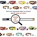 waaag Pet Collar Gold Moons Stars Cat Collar, Breakaway Cat Collar, Glow in The Dark (Black, 6.5