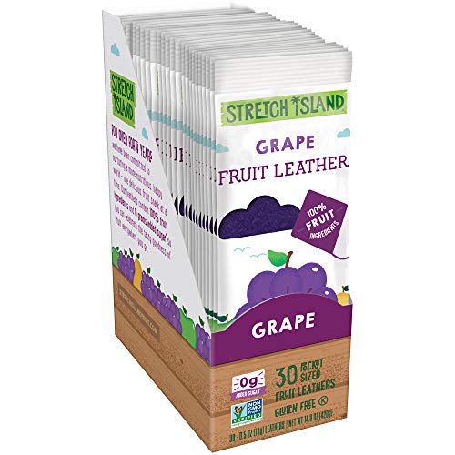 Stretch Island Original Fruit Leather, Grape, 0.5 Ounce Leathers, 30