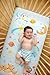 Rookie Humans Cotton Sateen Crib Sheet: Lil’ Lamb’s Dream - Planets, Star, Space, Lamb, Elephant, Unicorn Standard Size (52” x 28”)