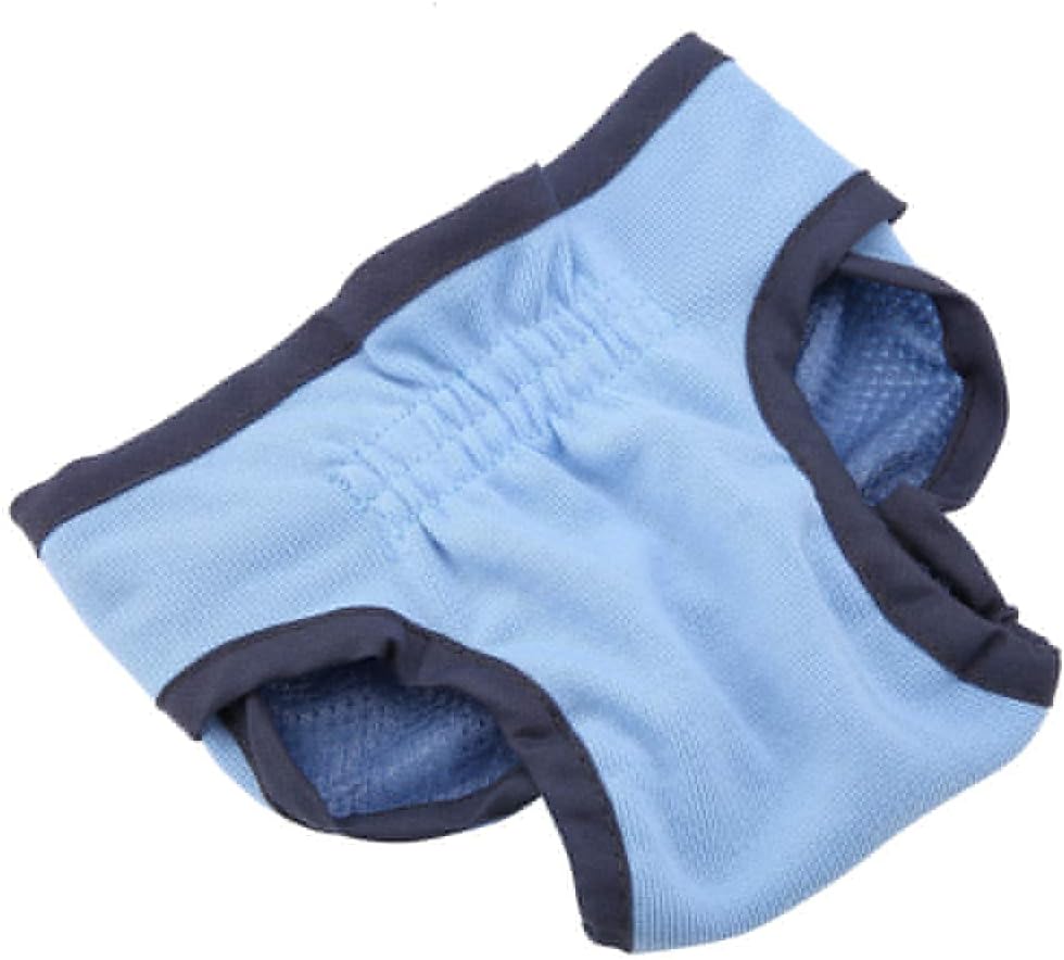 Oumefar Reusable Dog Physiological Pant Female Dog Underwear Pet Sanitary Diaper Sanitary Shorts Panties for Female and Male Dog(M-Blue) Dog Clothing - Image 4