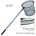 Goture Folding Aluminum Fishing Landing Net Fish Net Cast Carp with Extending Telescoping Pole Handle (Aluminum alloy Round Net 60’’)