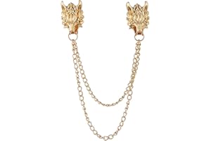 coadipress Vintage Bohemian Wolf Pin Brooch Fashion Animal Dire Wolf Head Coyote Antique Retro Lapel Brooches Badge Men's Suits Buckle Neckwear Accessories