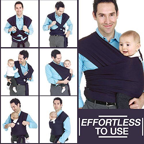 image for Mom Baby Wrap | Dark Blue | Superior Handsfree Adjustable Baby Infant 