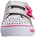 Skechers Kids Twinkle Toes Shuffles Sweet Steps Light-Up Sneaker,Silver Stars,9 M US Toddler