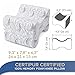 Memory Foam Orthopedic Pain Relief Knee Pillow by Lunavy Side Sleeper Pillow Best for Knee, Leg, Back and Spine Aligment CertiPUR-US Certified,(9.3 x 7.8 x 6.3 inches) White