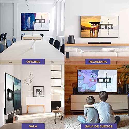 LINK BITS C50120N33 Soporte de TV Fijo para Pantallas de 50” a 120” Pulgadas, Base para televisores Colgante, Reforzado y Resistente para monitores de hasta 120 kg y VESA de hasta 900x600mm.