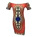 Hot Sale!Canserin Women Sexy African Print Off Shoulder Short Sleeve Dress (M, Red)