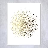 Dots Abstract Gold Foil Art Print 8x10