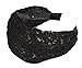 Qiabao Womens Floral Lace Pleat Wide Headband Hair Band