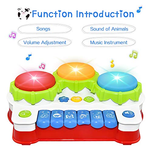 Infant Baby Toys 6 To 12 Months, Musical Keyboard Piano Learning Educational Toys for 1-3 Year Old Baby Toddlers Christmas Xmas Gifts for Boys Girls Age 1-3 Stocking Stuffers for Baby Colorful DMGQ1 - Thumbnail 2