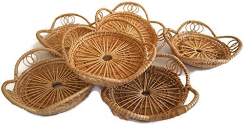 Wooden Reed Coasters (Pack of 6 )