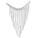 Hunputa Women Long Tassel Choker Crystal Diamond Multilayer Necklace Elegant Chain Jewelry