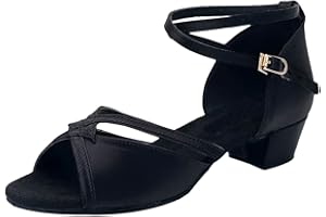 Girls' Athletic Shoes Girls Latin Dance Shoes Low Heels Ballroom Tango Performance Practice Dance Shoes for Little