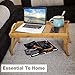 Bamboo Bed Breakfast Folding Tray-Laptop Desk Great for Dinner Tea Bar TV Eating Tray Stable(Beige)