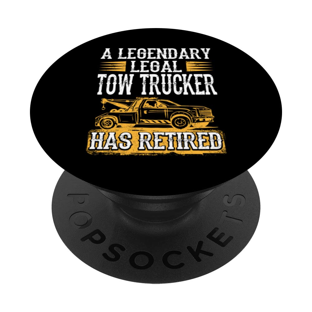 Tow Trucker Tow Truck Driver Tow Operator Breakdown Truck PopSockets Swappable PopGrip