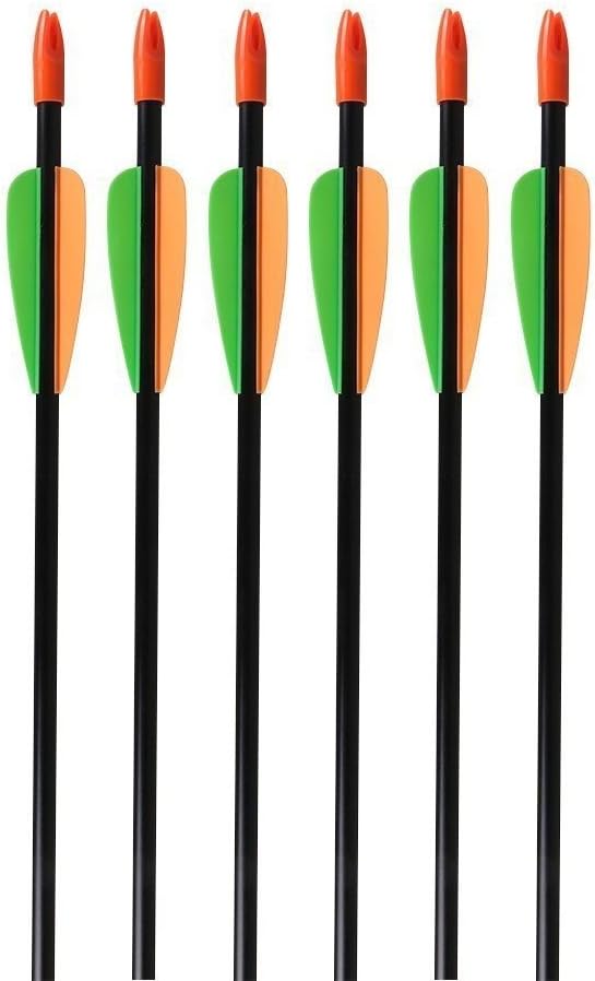 Huntingdoor Archery Youth Arrows 28 Inch Target Practice Fiberglass Arrows Shooting Fun Game Arrows 7mm for Beginner 12 Pack (Black 28inch) : Sports & Outdoors