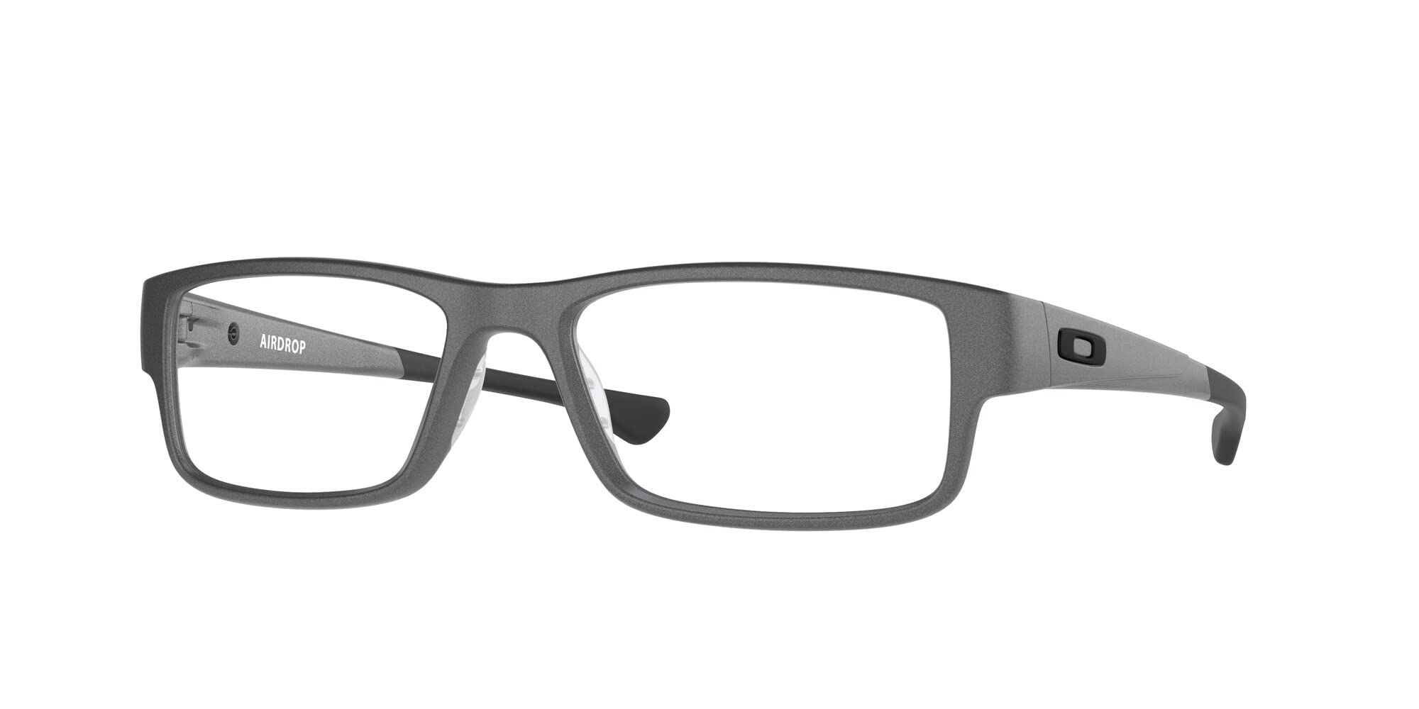 Photo 1 of Oakley Mens Ox8046 Airdrop Rectangular Prescription Eyewear Frames, Satin Light Steel/Demo Lens, 53 mm