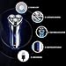 Solimpia Electric Shaver For Men Rotary Shaver Razor Wet Dry Electric Shaving Razors With Pop-up Trimmer Waterproof Cordless Rechargeable