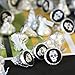 Day Of The Dead - Halloween Sugar Skull Party Round Candy Sticker Favors - Labels Fit Hershey’s Kisses (1 sheet of 108)