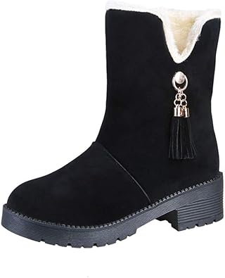 Amazon Com Winter Women S Snow Boots Warm Non Slip Suede Mid