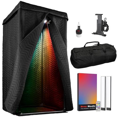 Photo 1 of 'Snap Studio' XL Portable Recording Booth | '#1 Vocal Booth' Rolling Stone | Record Crisp Dry Echo-Free Vocals at Home or On-The-Road | The Original & Best Studio Booth, Trusted By Singers & Voiceover