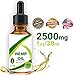 Hemp Oil Drops 2500mg, 100% Natural Extract, Supports Anti-Anxiety and Stress Health, All Natural Dietary Supplement, Rich in Omega 3 and 6 Fatty Acids for Skin & Heart Health, Vegan Vegetarian Friend