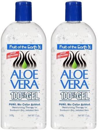 (2 Pack) - Fruit Of the Earth - Aloe Vera Gel | 12 ounce | 2 PACK BUNDLE