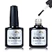 No Wipe Gel Top Coat and Gel Base Coat Soak Off UV LED Nail Art Gel Polish Base and No Clean Top Coat by Ukiyo
