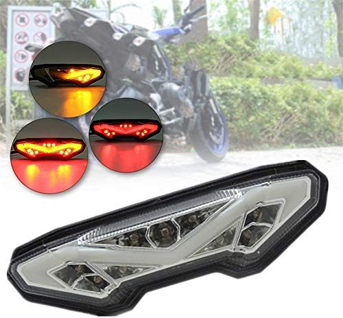 LTGJJ Motorcycle LED Steering Brake Integrated Rear Taillight Assembly, for Yamaha Mt-09 FZ09 13-17