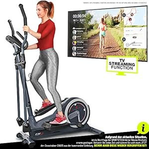 Sportstech CX625 Crosstrainer, Duits kwaliteitsmerk. met live video’s en multiplayer app, 24 kg vliegwielmassa, 22…